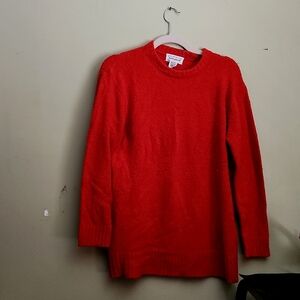 Wolsey Men's Angora Cashemere Wool Blend Orange Pullover Sweater XS